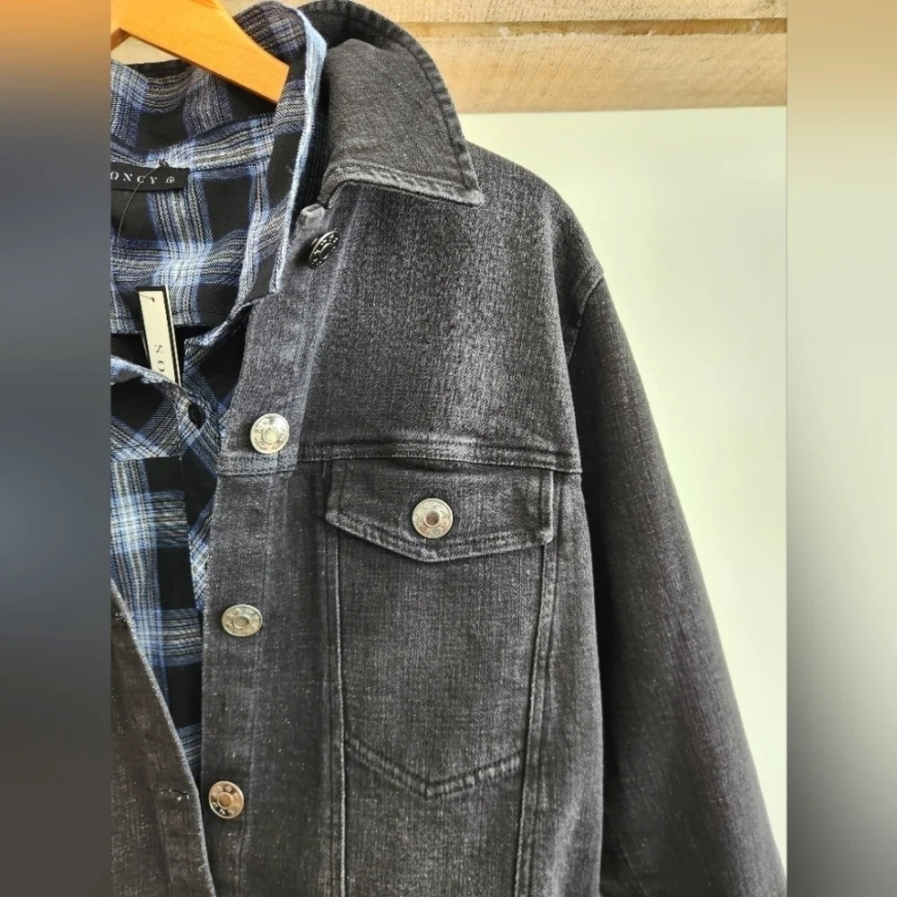 NWT || SONCY || black denim jacket - Picture 2 of 8